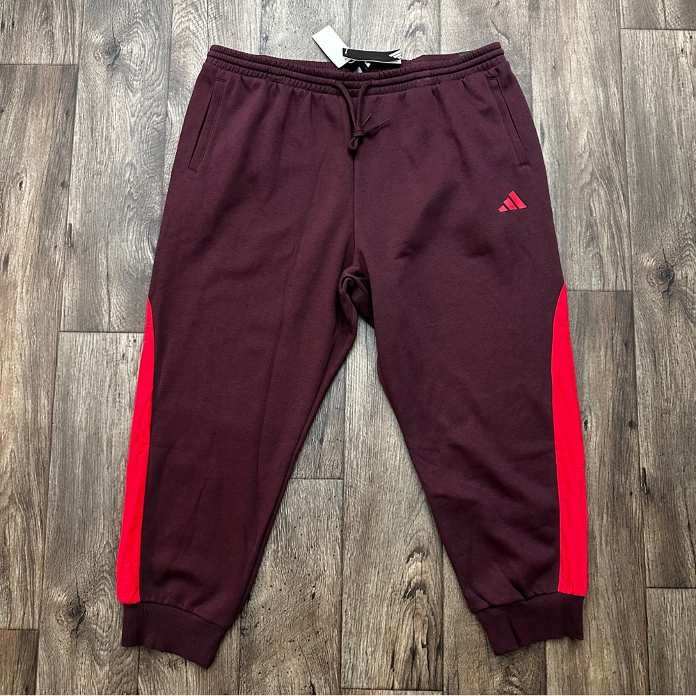 Adidas Multi Sport Regular Fit Sweatpants Men’s Size 3XL  Ruby Burgundy Red